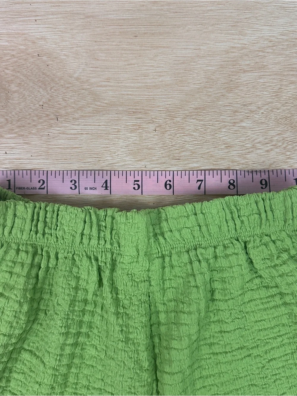 Zara Kids Green Wide-Leg Textured Boho Pants